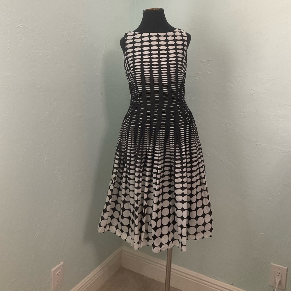 Talbot Optical Illusion Cotton Dress, Size 8